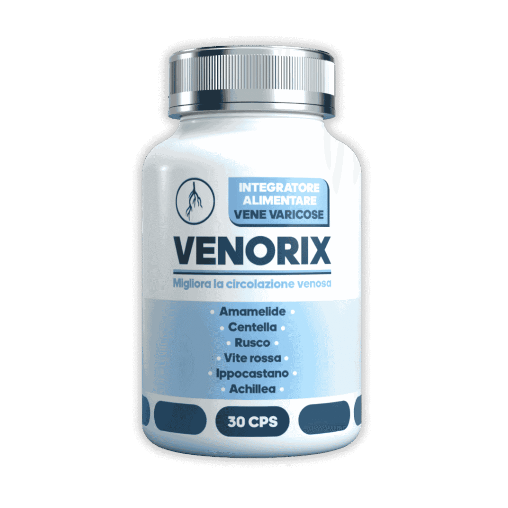 a white bottle with blue text